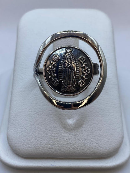 Anillo Virgen de Guadalupe en Plata .925 — vista lateral