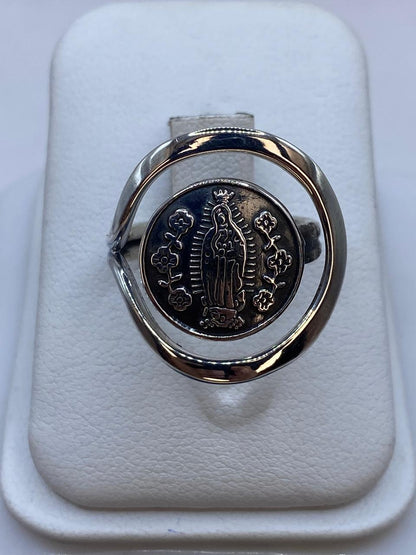 Anillo Virgen de Guadalupe en Plata .925