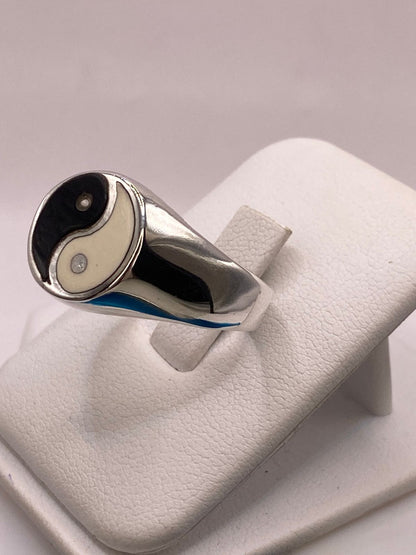 Anillo Yin Yang en Plata .925, vista frontal