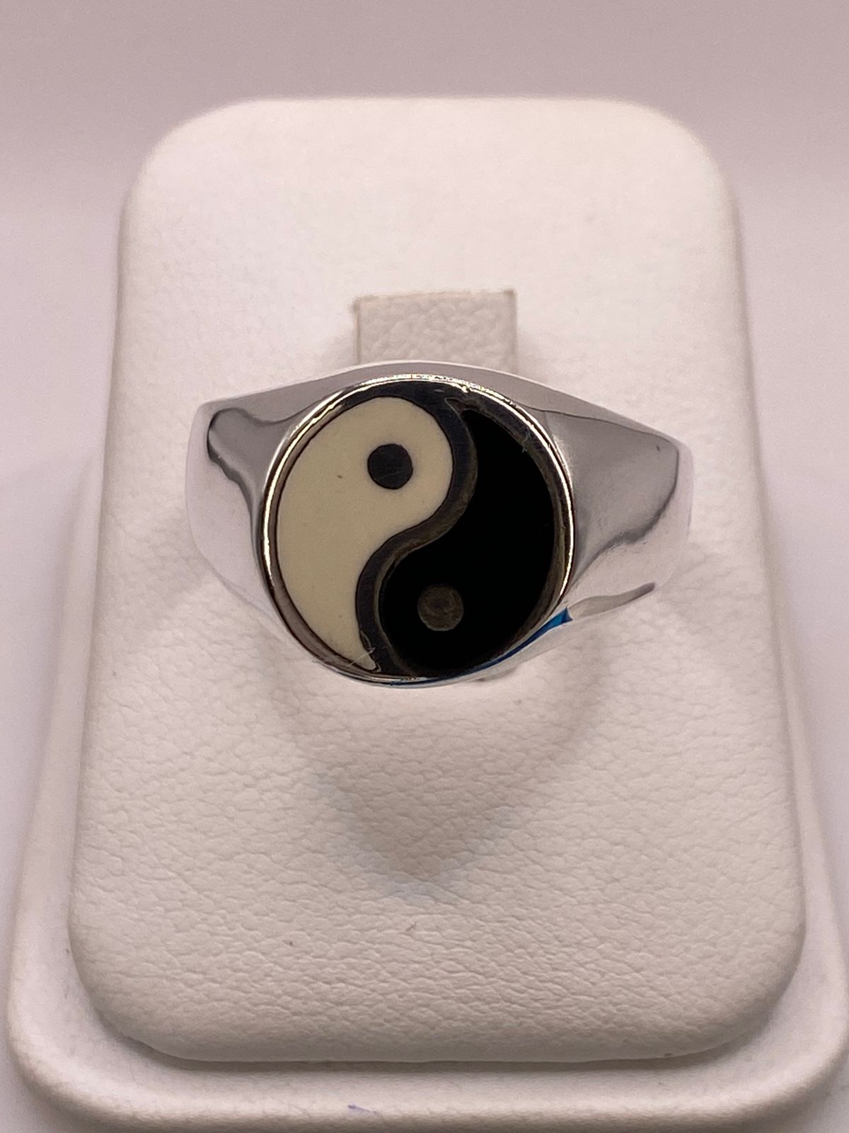 Anillo Yin Yang en Plata .925, sello de autenticidad Plata Ley .925