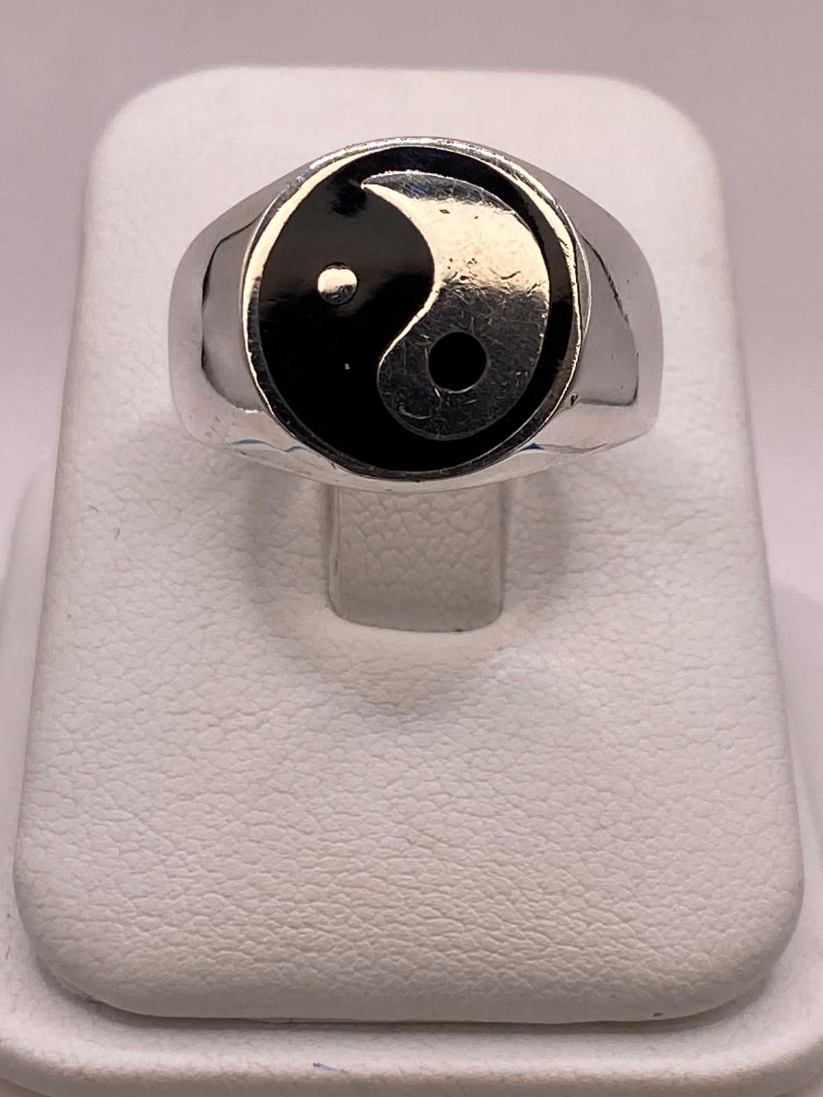 Anillo Yin Yang en Plata .925, sello de autenticidad Plata Ley .925