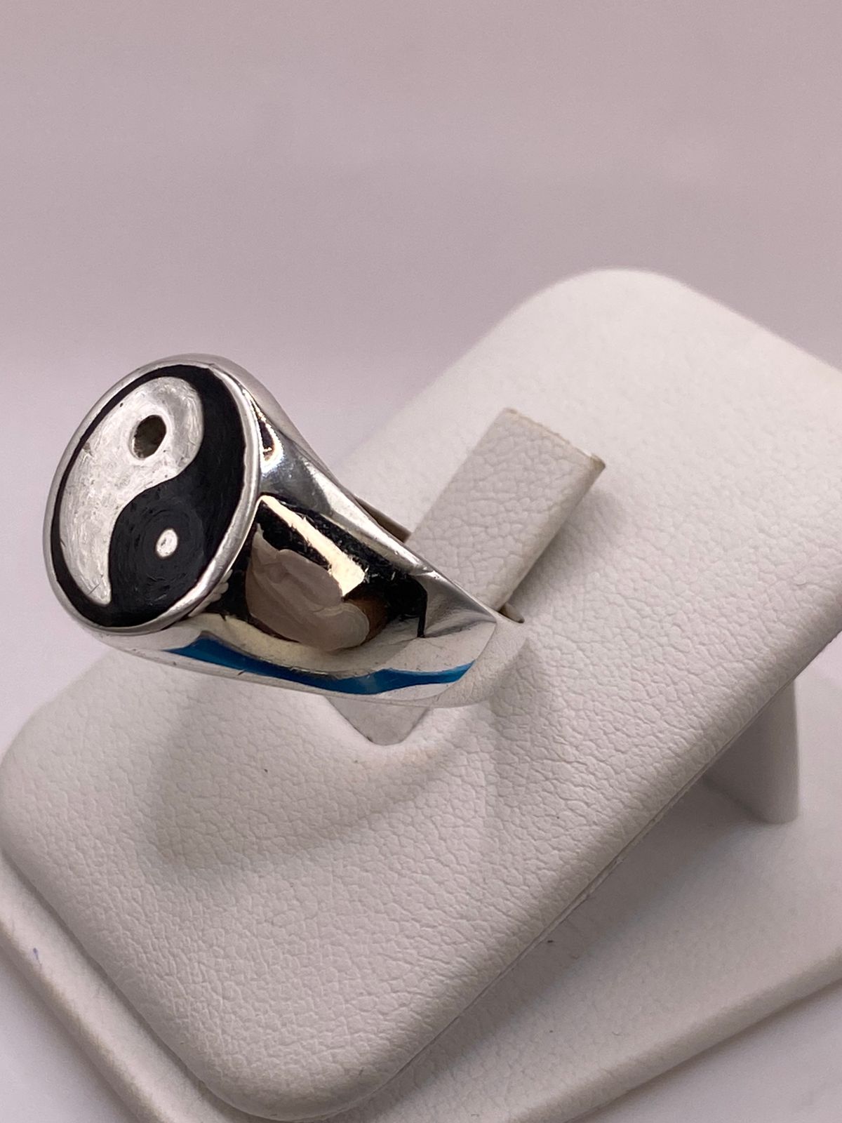 Anillo Yin Yang en Plata .925, vista frontal