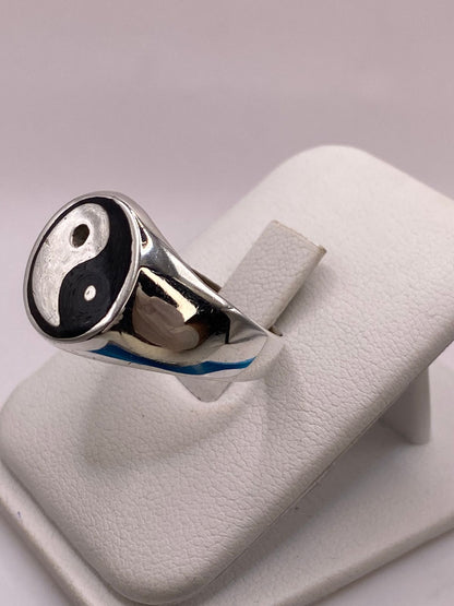 Anillo Yin Yang en Plata .925, vista frontal