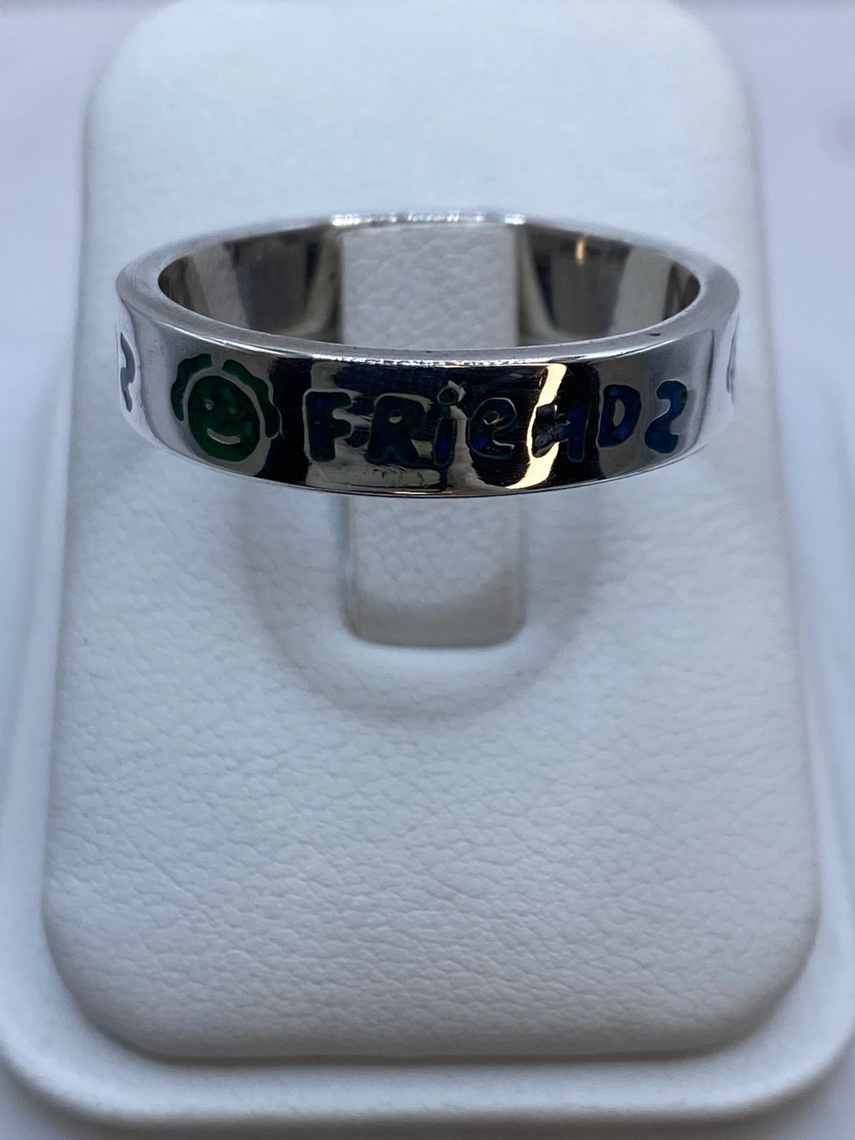 Anillo “friends” en Turquesa y Plata .925 — vista lateral