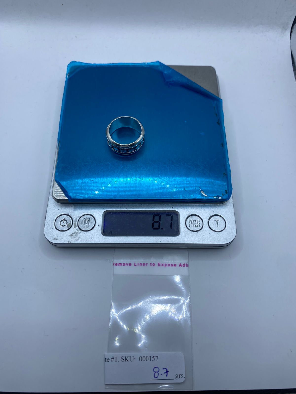 nillo spinner plata 925 soles prehispánicos artesanal Taxco junto a referencia de escala, Arte Taxco