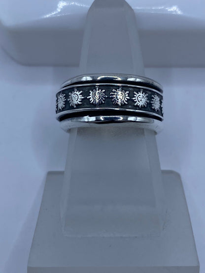 Anillo giratorio plata 925 soles prehispánicos