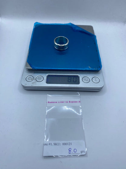 Anillo Giratorio Estilo Cadena – Plata Ley 9.25, vista superior
