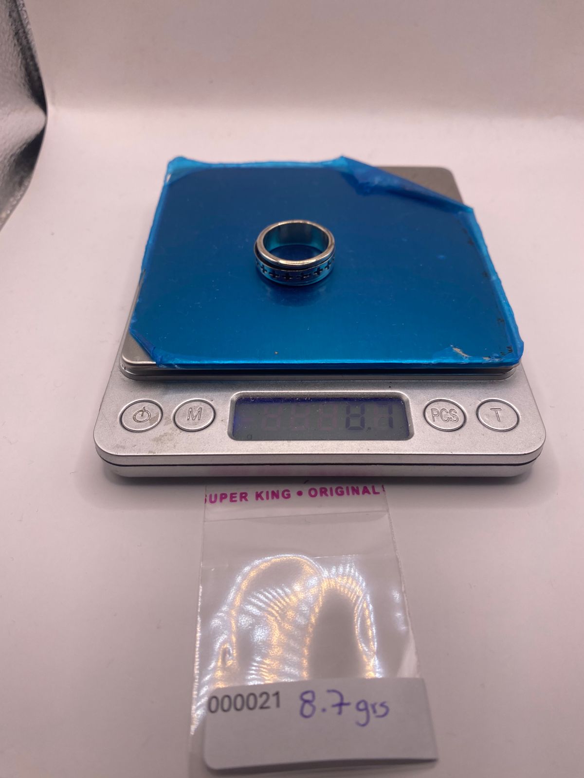 Anillo Giratorio de Plata 925 con Cruces Caladas