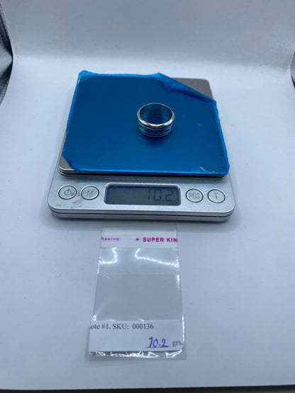 Anillo Giratorio de Plata 925 con Huellas de Pies en Relieve — Antiestrés Artesanal Taxco, peso en gramos (báscula)