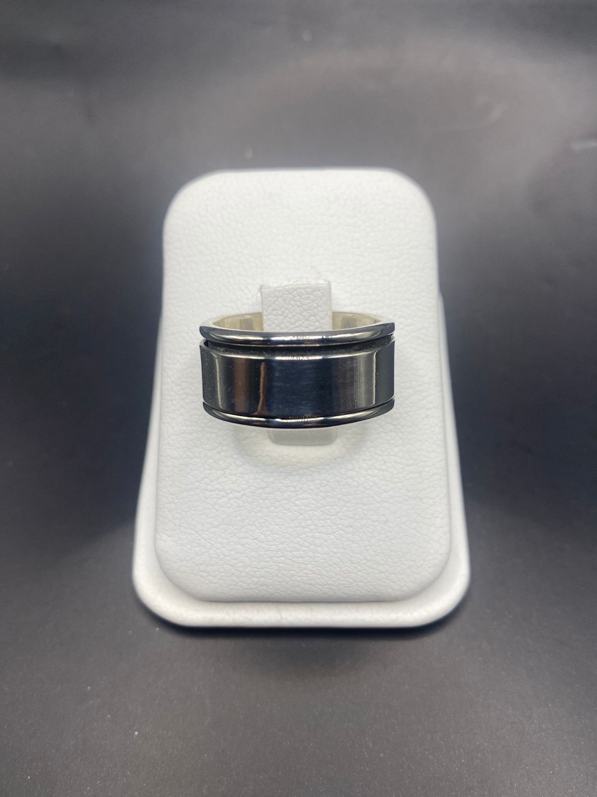 Anillo Plata Ley 925 Giratorio Liso, vista frontal