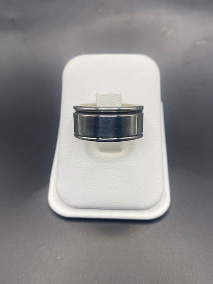 Anillo Plata Ley 925 Giratorio Liso, vista de detalle