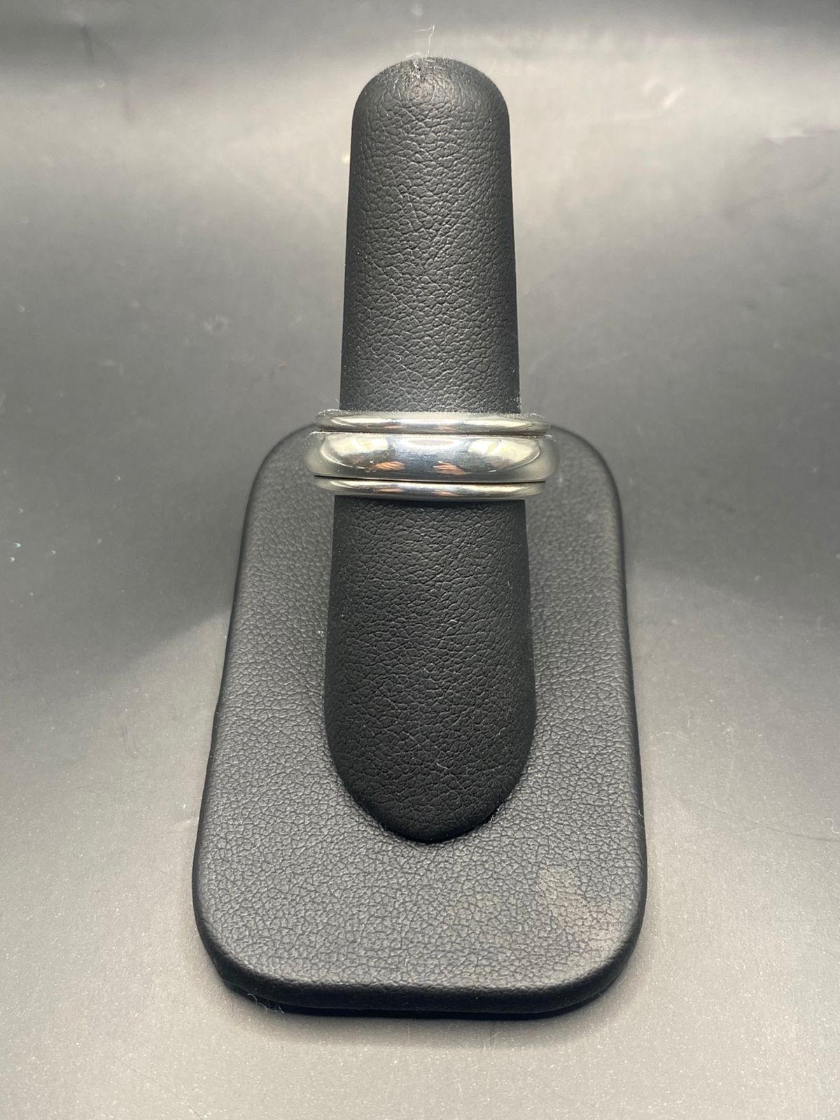 Anillo Plata Ley 925 Giratorio Delgado Liso, vista frontal