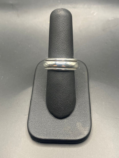 Anillo Plata Ley 925 Giratorio Delgado Liso, vista frontal