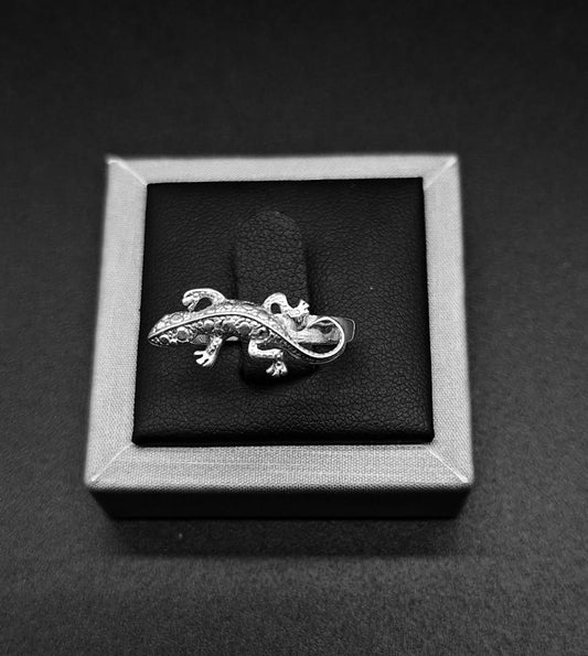Anillo Iguana en Plata Ley 925 — vista frontal