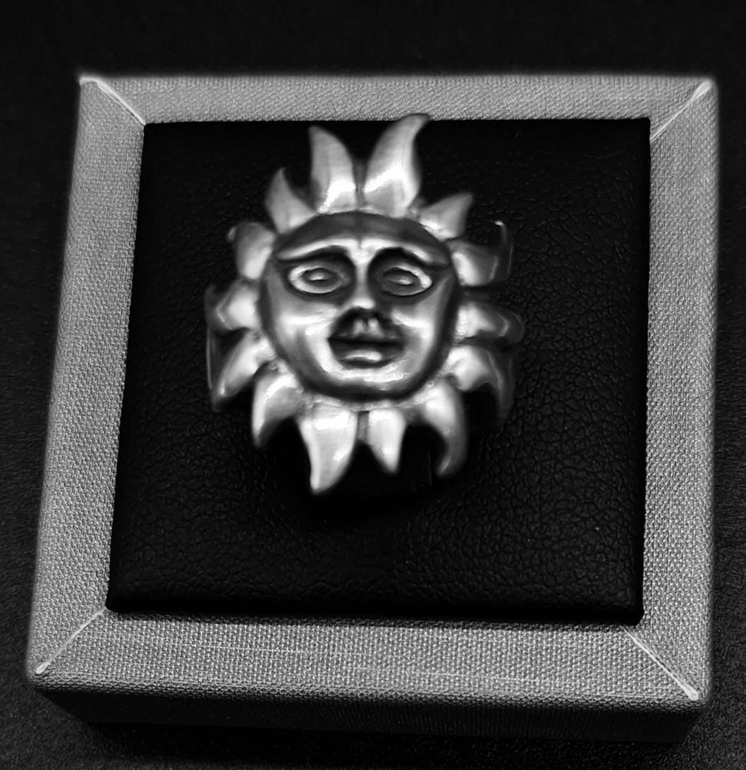 Anillo Sol en Plata Ley 925 — vista frontal