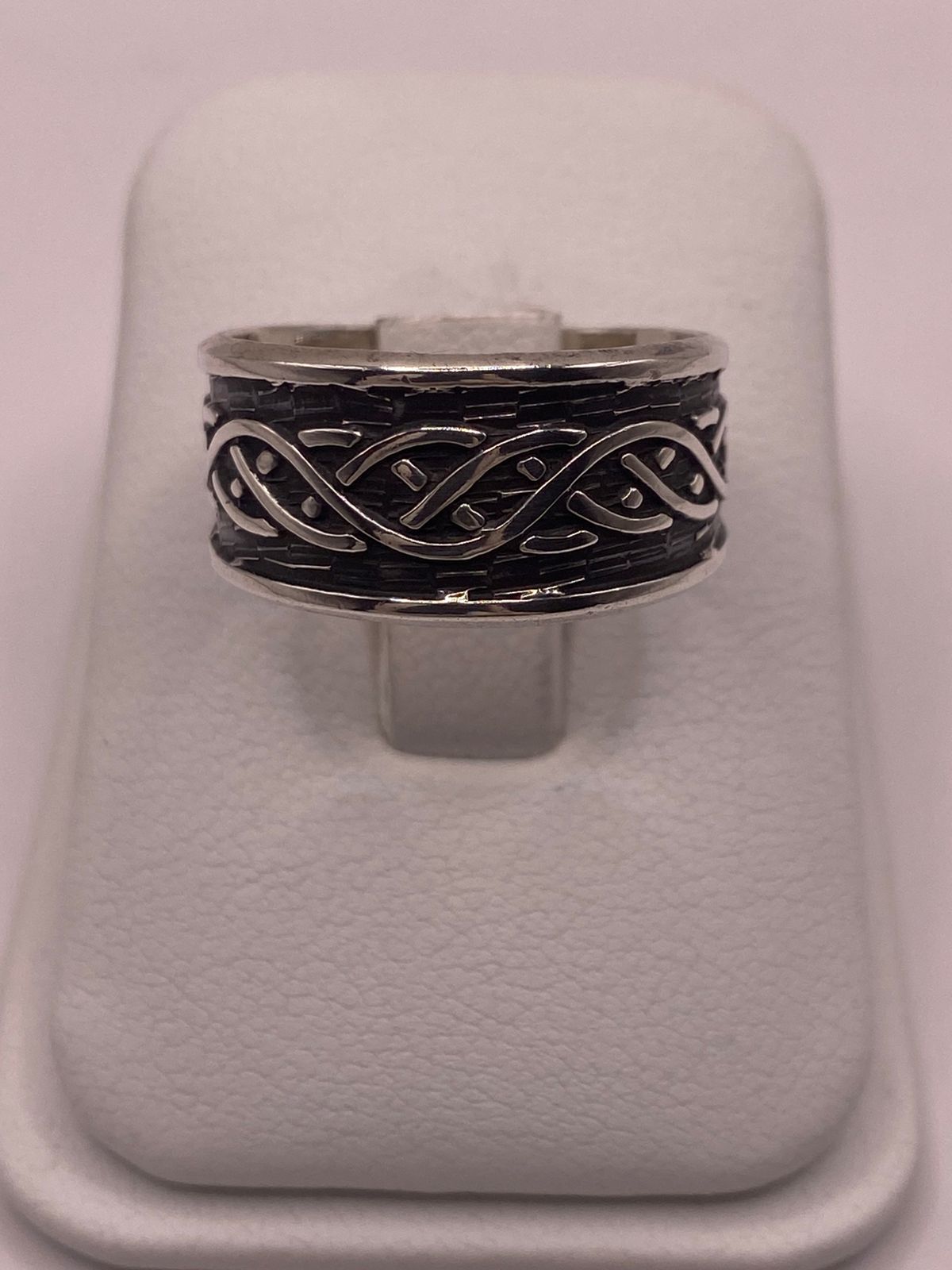 Anillo de Plata 925 con Diseño Entrelazado de Estilo Celta, sello de autenticidad Plata Ley .925