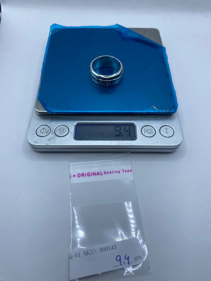 Anillo Giratorio de Plata 925 con Greca Clásica Meandro — Antiestrés Artesanal Taxco, peso en gramos (báscula)