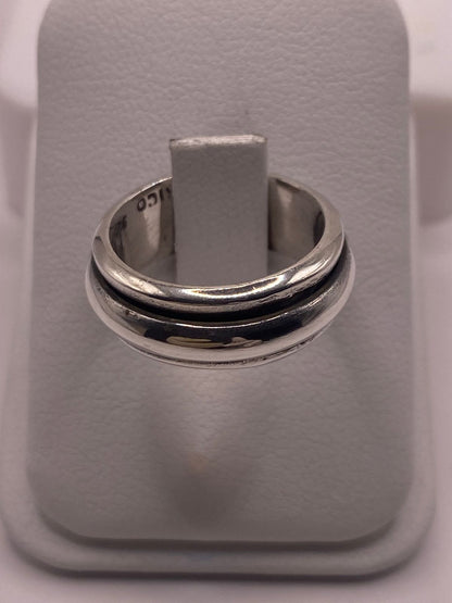 Anillo de Plata 925 de Diseño Minimalista con Doble Banda, sello de autenticidad Plata Ley .925