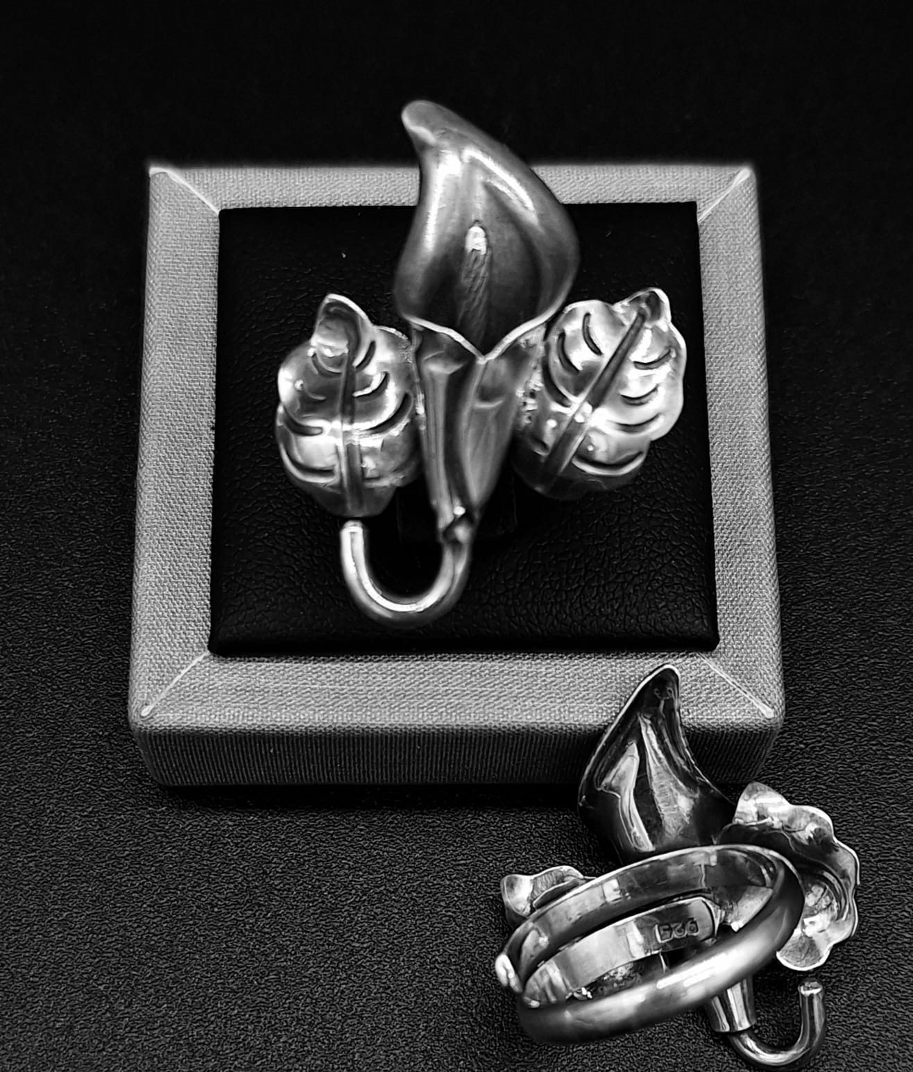Anillo Alcatraz en Plata Ley 925., sello de autenticidad Plata Ley .925