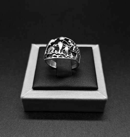 Anillo Vintage Delfin en Plata Ley 925 — vista frontal