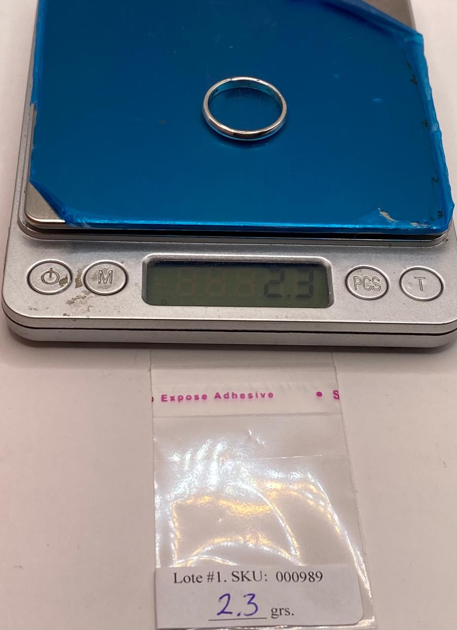 Argolla Lisa en Plata .925, peso en gramos (báscula)