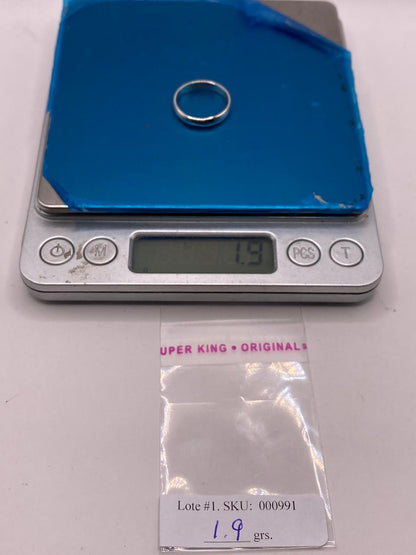 Argolla Lisa en Plata .925, peso en gramos (báscula)