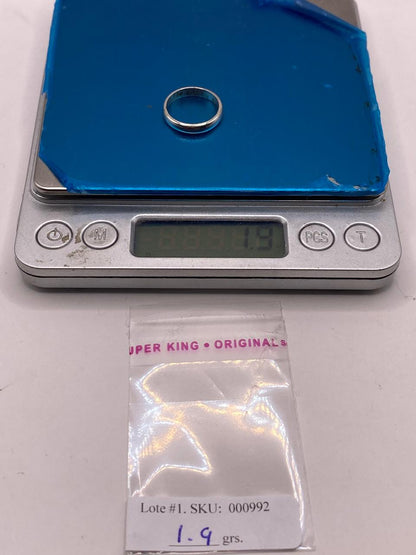 Argolla Lisa en Plata .925, peso en gramos (báscula)