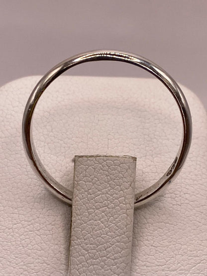 Argolla Lisa en Plata .925, vista lateral