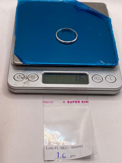 Argolla Lisa en Plata .925, peso en gramos (báscula)