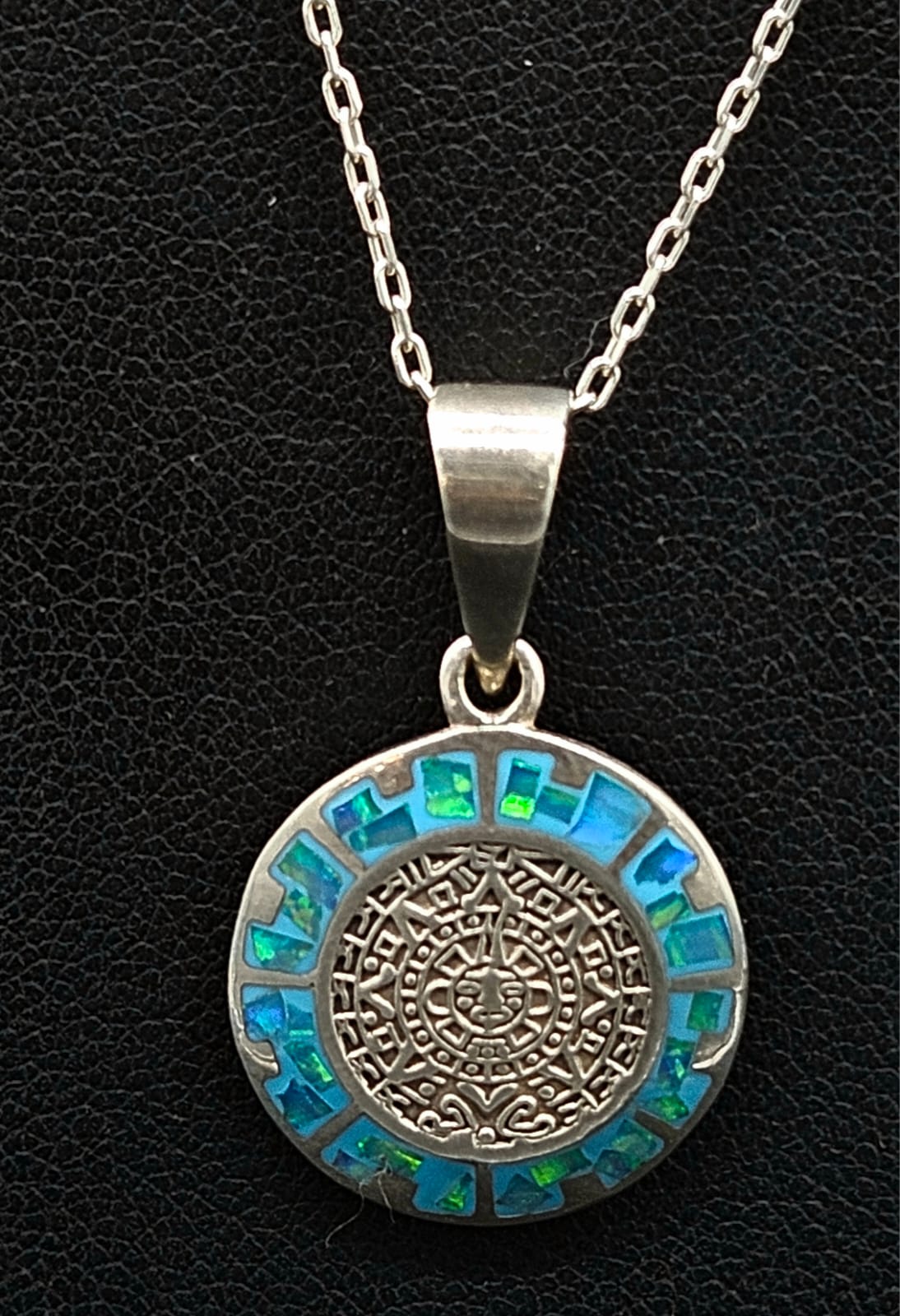 Dije Plata Ley925 Calendario Azteca, sello de autenticidad Plata Ley .925