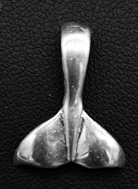 Dije Plata Ley 925, Cola de Ballena, vista frontal
