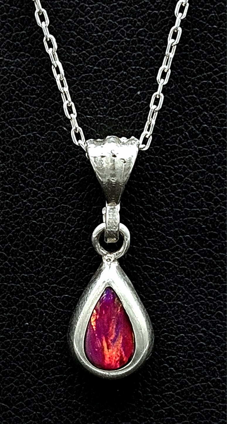 Dije Plata Ley 925 , Gota Opalo, vista frontal