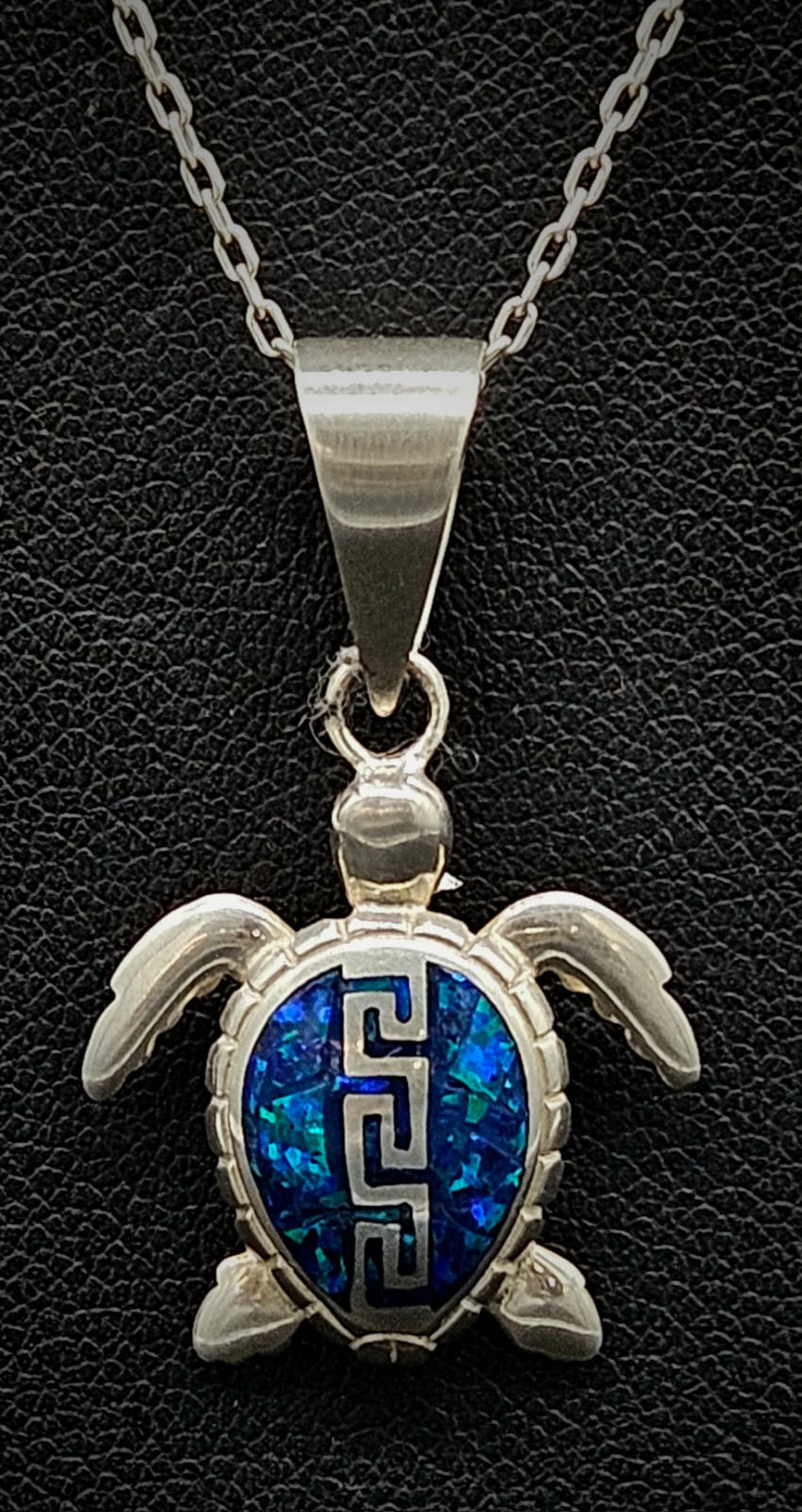 Dije Plata Ley 950,tortuga Opalo, vista frontal