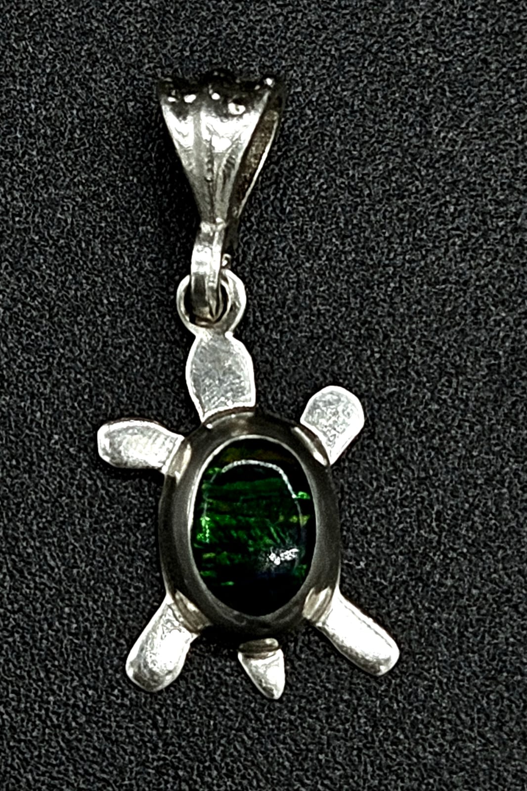 Dije Plata Ley 925 Tortuga Opalo, vista frontal