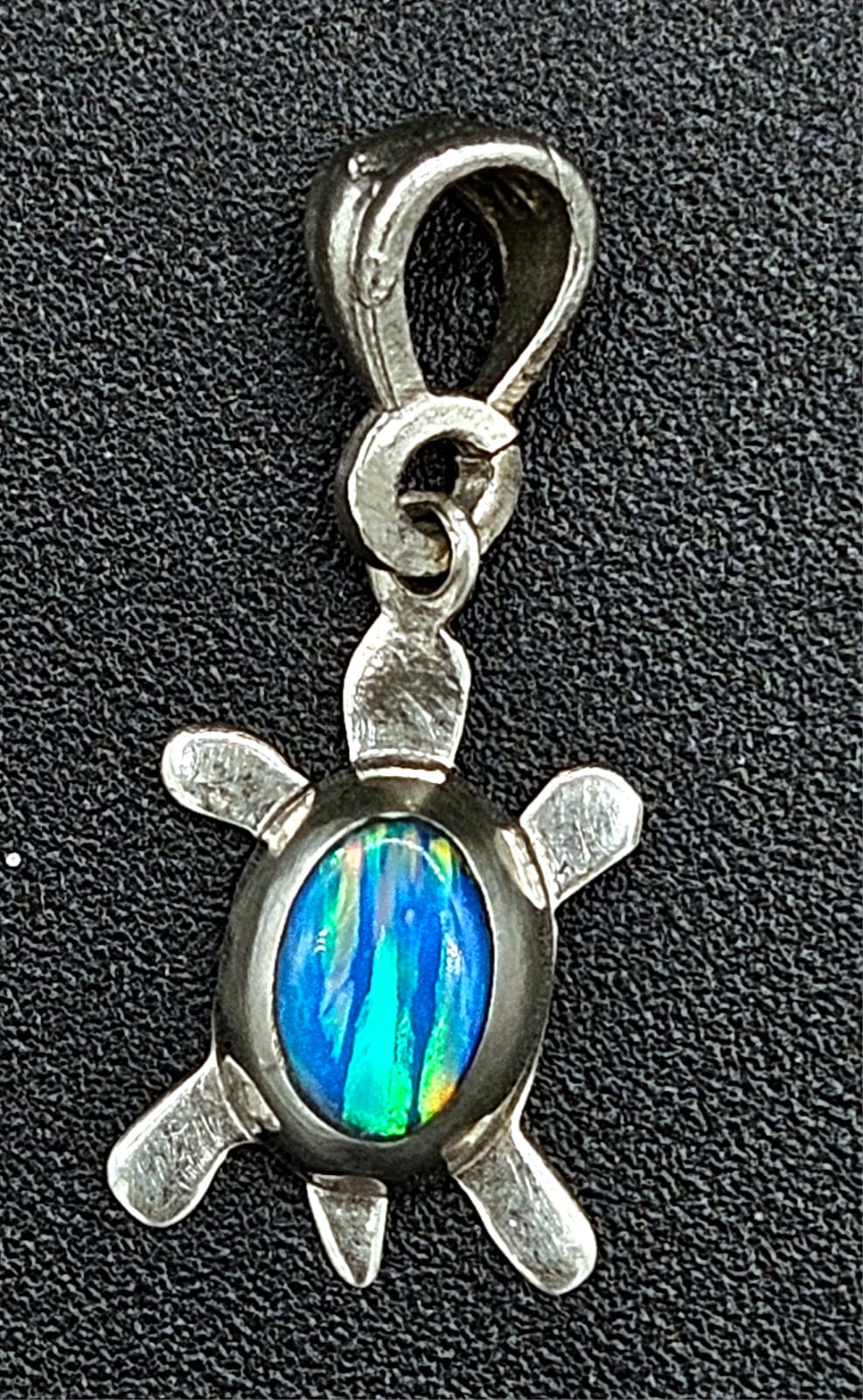 Dije Plata Ley 925 Tortuga Opalo, vista frontal
