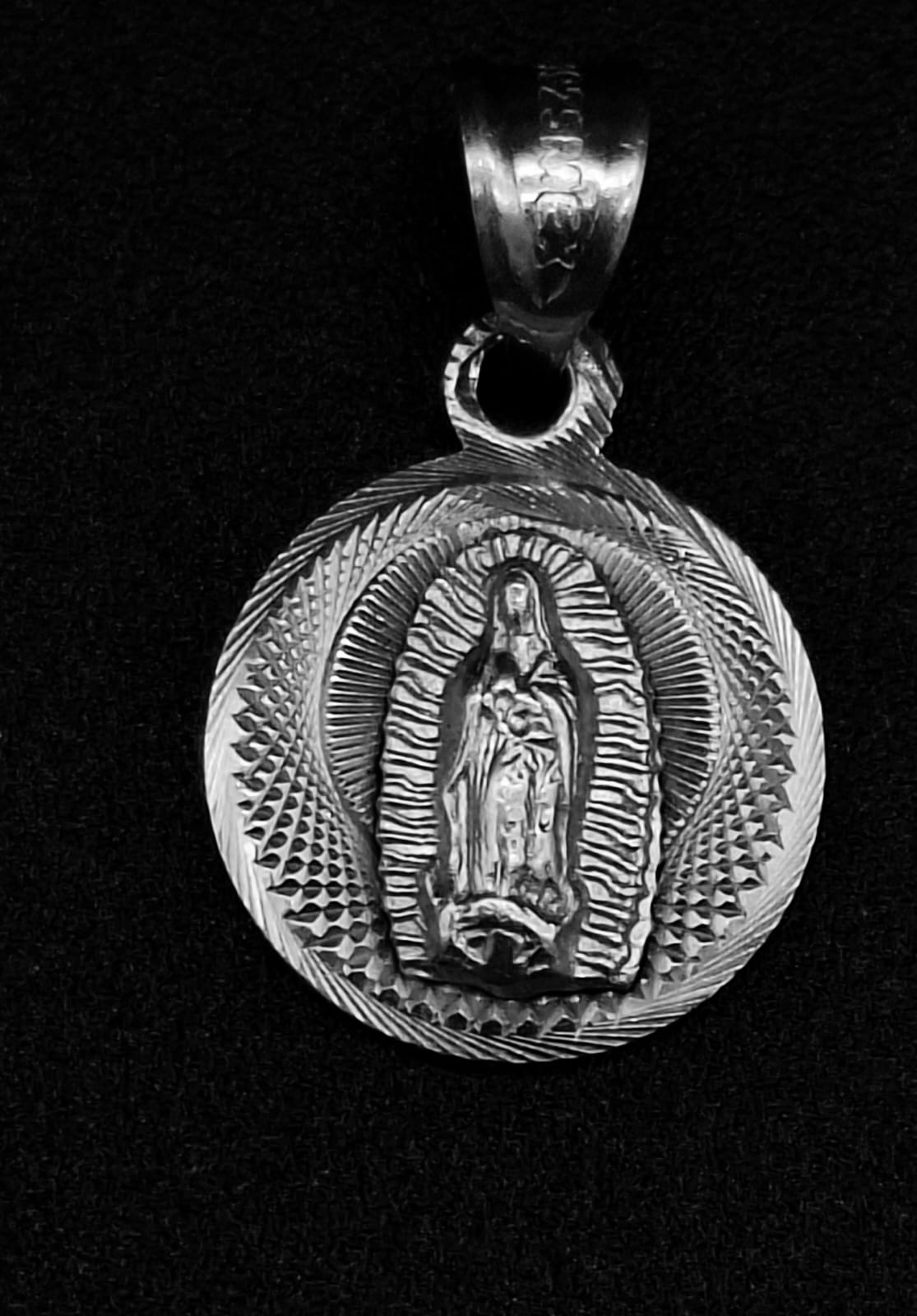 Dije Plata 925, Virgen de Guadalupe, vista frontal