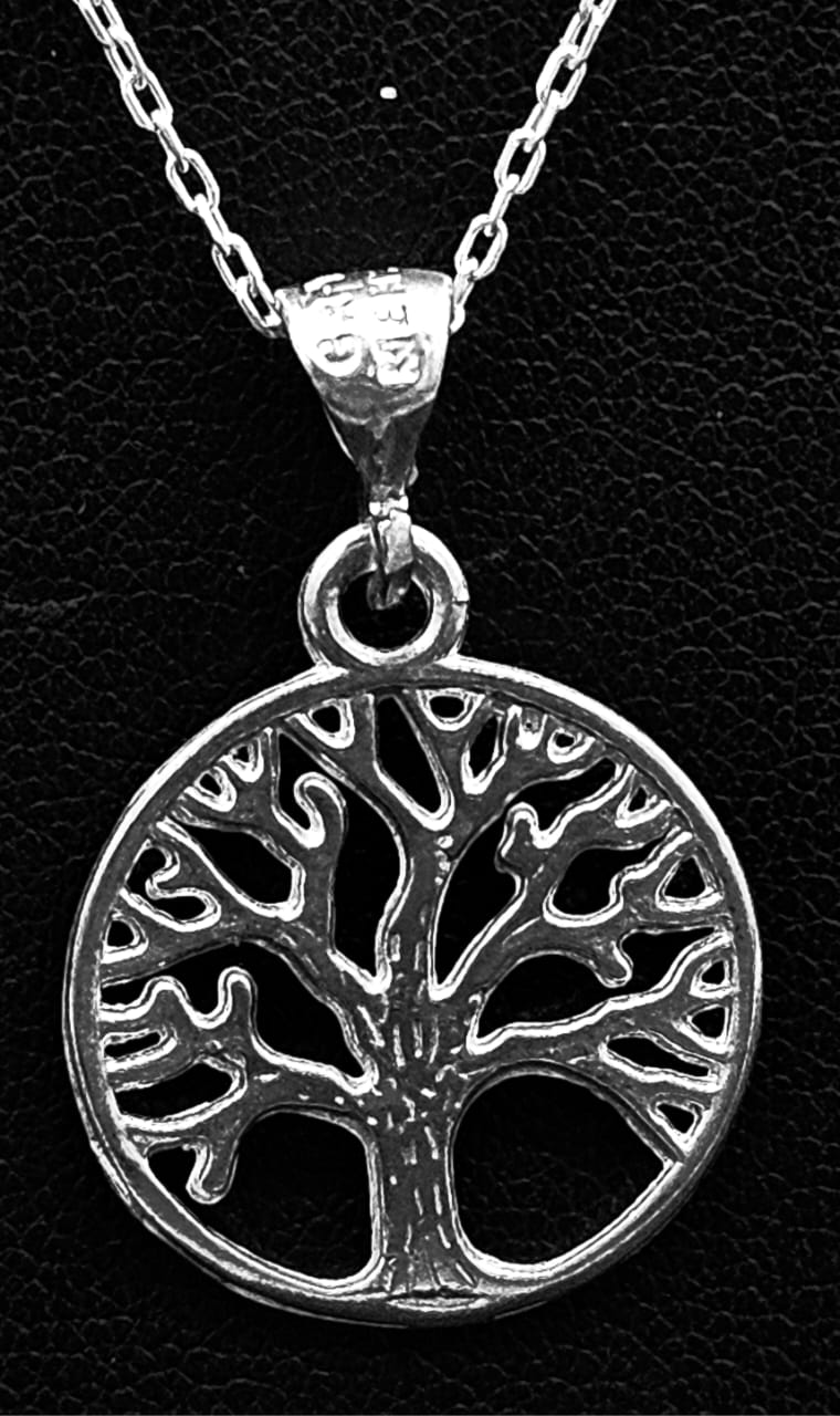 Dije Plata Ley 925, Arbol de la Vida, sello de autenticidad Plata Ley .925