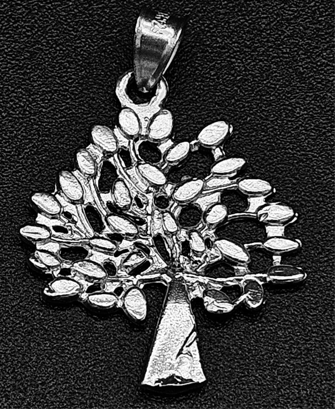 Dije Plata Ley 925, Arbol de Vida, vista frontal