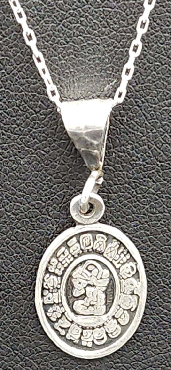 Dije Plata Ley 925, Calenario Maya, sello de autenticidad Plata Ley .925