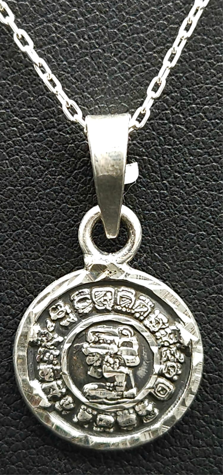 Dije Plata Ley 925, Calendario Maya, sello de autenticidad Plata Ley .925