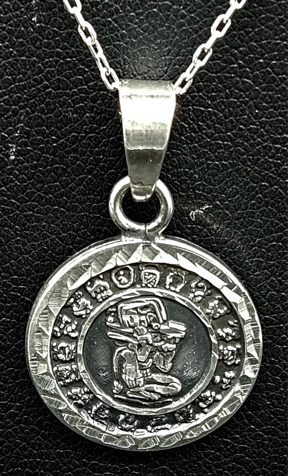 Dije Plata Ley 925, Calendario Maya, sello de autenticidad Plata Ley .925