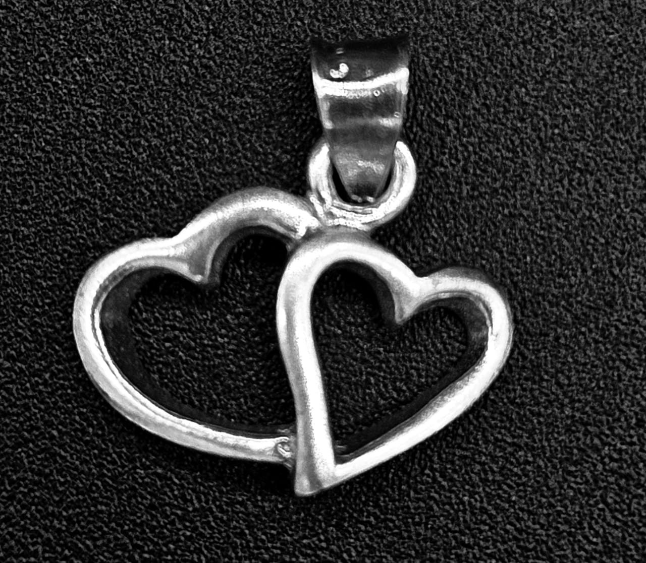 Dije Plata Ley 925, de Corazones, sello de autenticidad Plata Ley .925