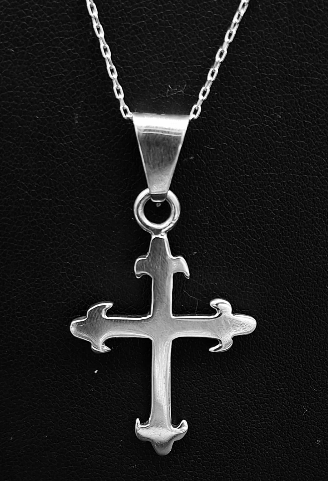 Dije Plata Ley 925, Cruz, sello de autenticidad Plata Ley .925
