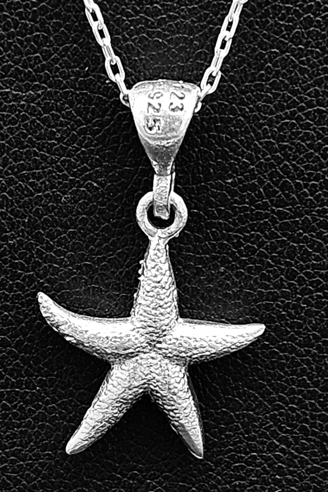 Dije Plata Ley 925, Estrella de Mar, sello de autenticidad Plata Ley .925