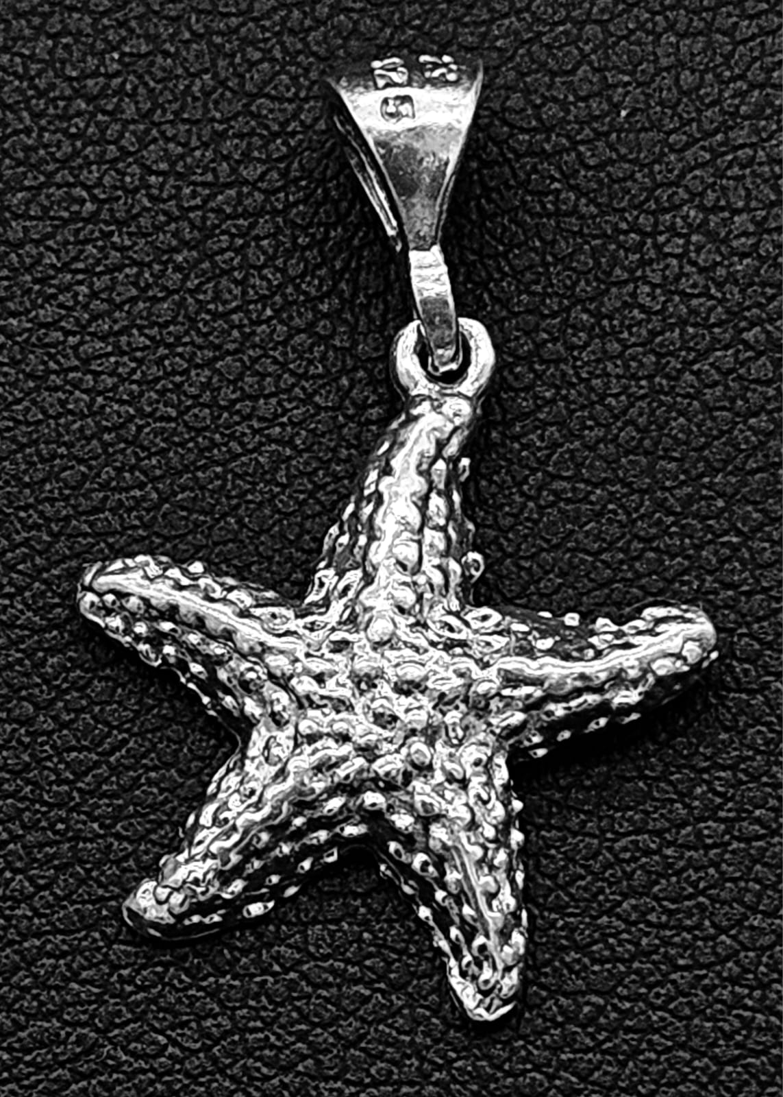 Dije Plata Ley 925, Estrella, vista frontal