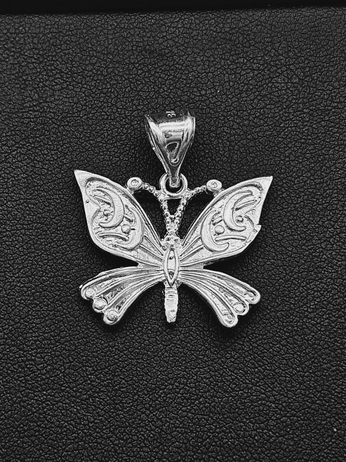 Dije Plata Ley 925, Mariposa, vista frontal