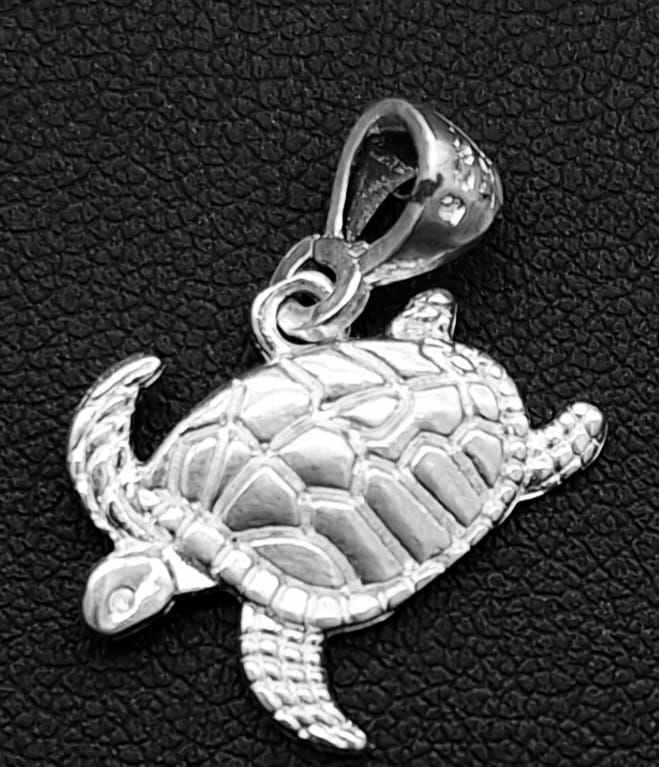Dije Plata Ley 925, Tortuga, vista frontal