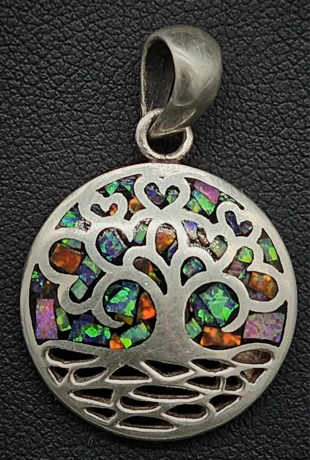 Dije Plata Ley 950 Arbol de la Vida, vista frontal