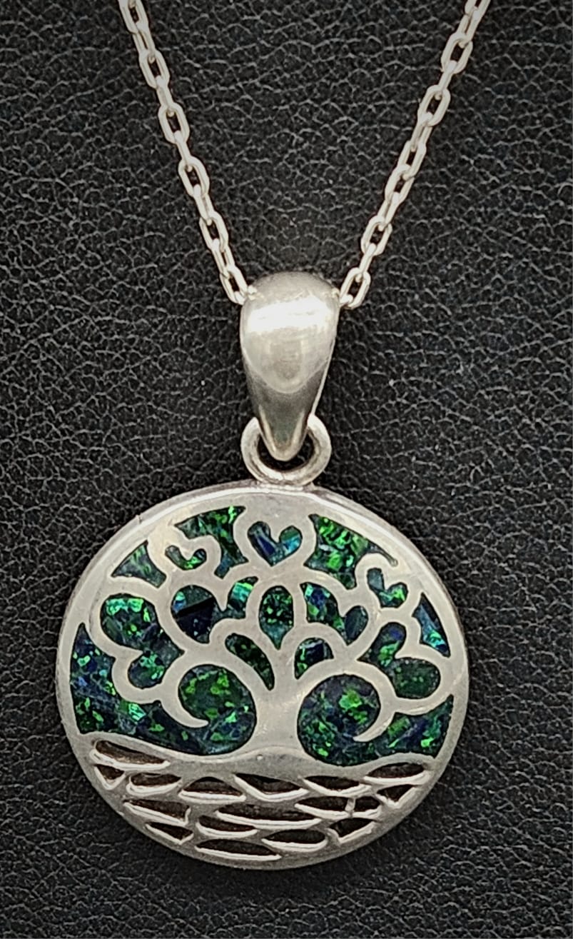Dije Plata Ley 950, Arbol de la Vida, vista frontal
