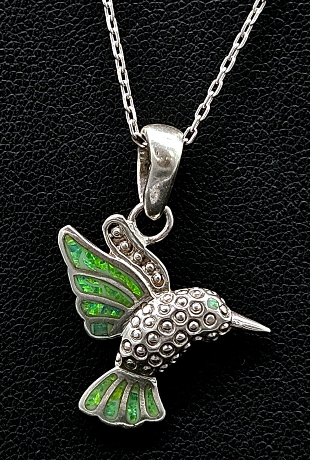 Dije Plata Ley 950 Colibri Opalo, vista frontal